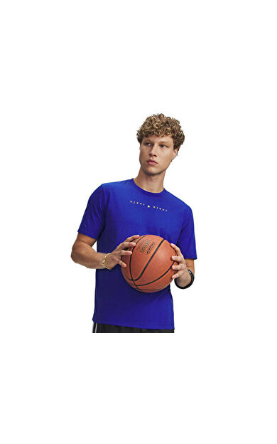 Under Armour Curry Night Night Tee Erkek Basketbol Tişört 6009783-400 Lacivert