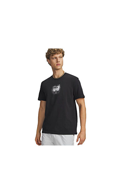 Under Armour Curry Let Him Cook Tee Erkek Basketbol Tişört 6009784-001 Siyah