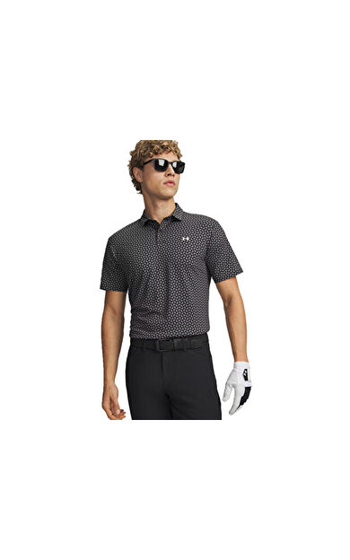 Under Armour Ua T2G Printed Polo Erkek Günlük Polo Tişört 6012304-001 Siyah