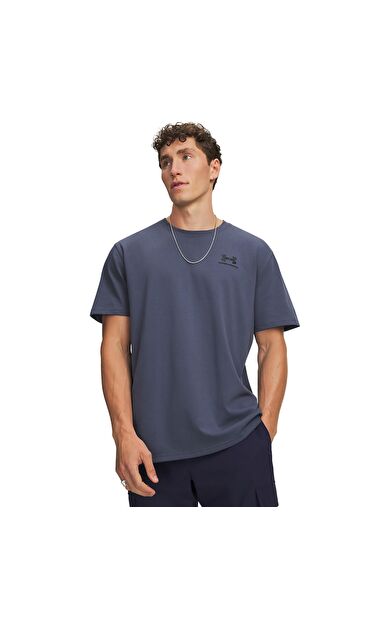 Under Armour Ua M Logo Emb Heavyweıght Ss Erkek T-Shirt Mavi