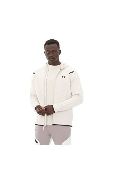 Under Armour Ua Unstoppable Flc Fz Hd Eu Erkek Ceket Beyaz