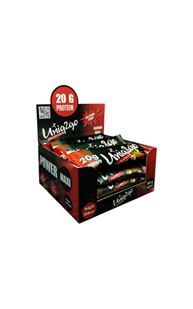 UNİQ2GO Bademli Power Maxi Proteinli Bar 65g x 12 Adet
