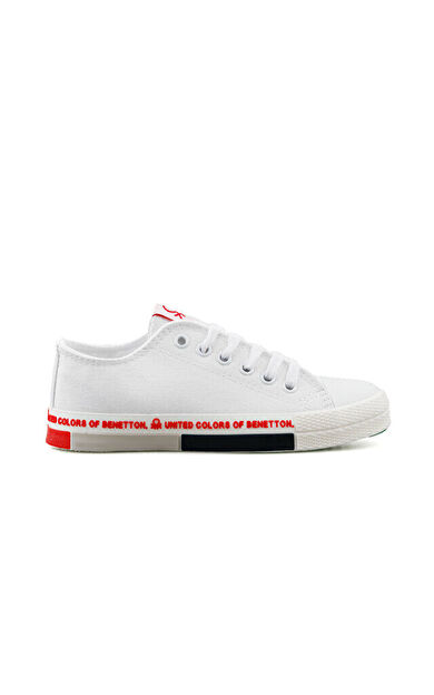 Benetton Bn 70017 Beyaz Kırmızı Kadın Günlük Ayakkabı BN-70017-BEYAZ-KIRMIZI Beyaz