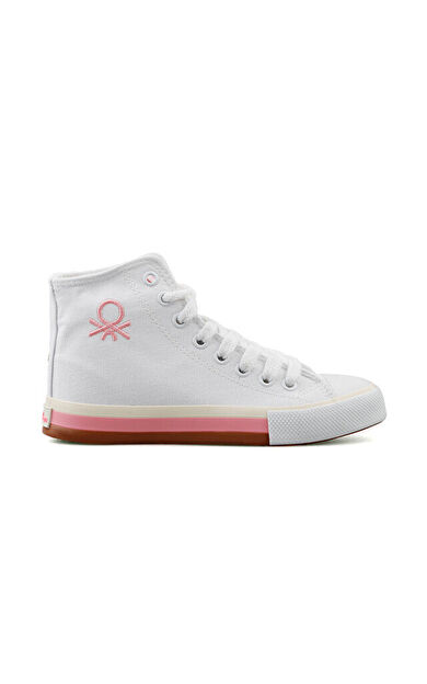 Benetton Bn30189 Beyaz Pudra Kadın Günlük Ayakkabı BN30189-BEYAZ-PUDRA Beyaz