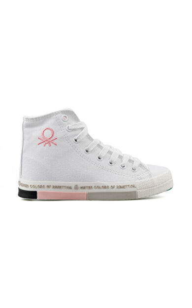 Benetton Bn70021 Beyaz Pudra Kadın Günlük Ayakkabı BN70021-BEYAZ-PUDRA Beyaz