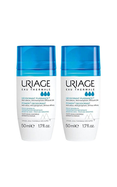 Uriage Power3 Deodorant 24h 50 ml x 2 Adet