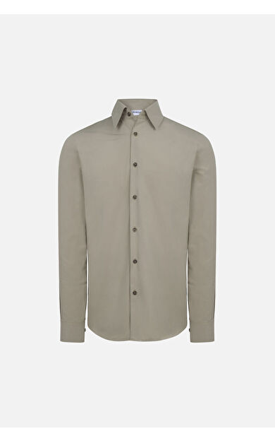 VANEDA RELAXED FIT COTON ERKEK GOMLEK YESIL