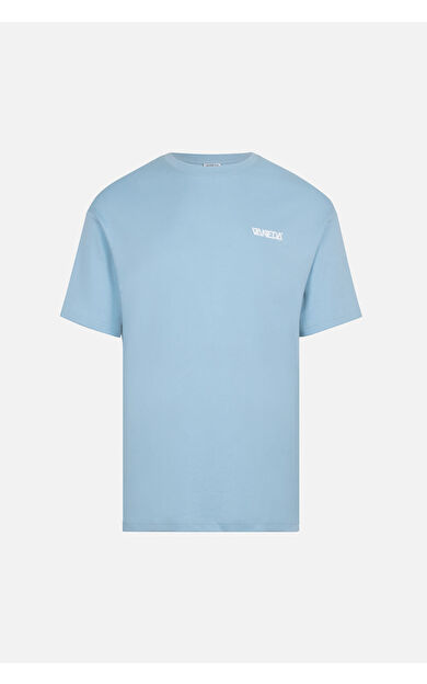 VANEDA OVERSIZED FIT VANEDA LOGO BASIC TSHIRT MAVI