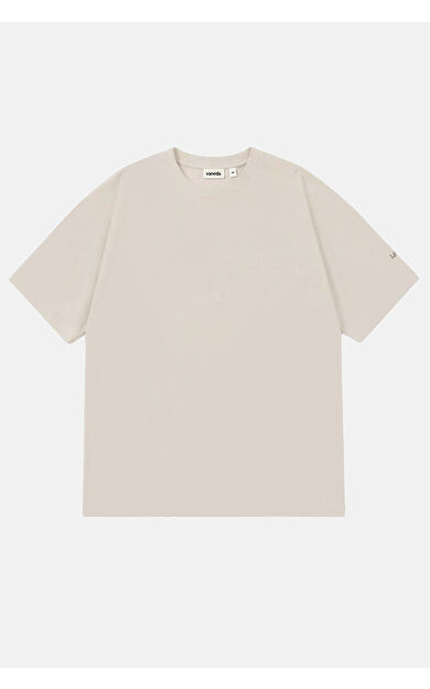 VANEDA Vany Erkek Regular Fit Bisiklet Yaka T-Shirt Bej