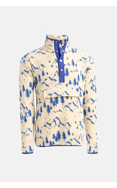 VANEDA Regular Fit Next Unisex Polar Desenli Mavi