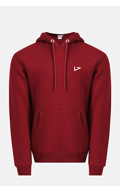 VANEDA Kapüşonlu Regular Fit Next Unisex Sweatshirt Bordo