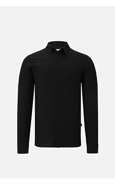 VANEDA V-Clutch Erkek Keten Gömlek Siyah