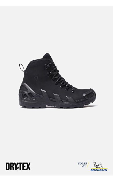 VANEDA 1240 V-Clutch Michelin Pro Mid Siyah Nubuk Kadın Bot