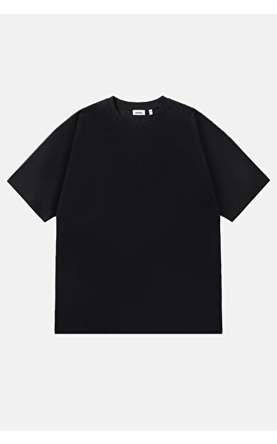 VANEDA Vany Erkek Regular Fit Bisiklet Yaka T-Shirt Siyah