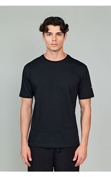 VANEDA Vany Erkek Regular Fit Bisiklet Yaka T-Shirt Siyah