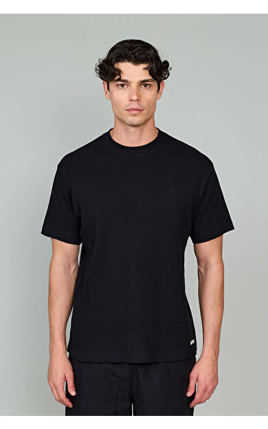 VANEDA Waffle Tee T-Shirt Siyah