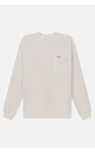 VANEDA Urbanwild Uzun Kollu Waffle Tshirt Beyaz