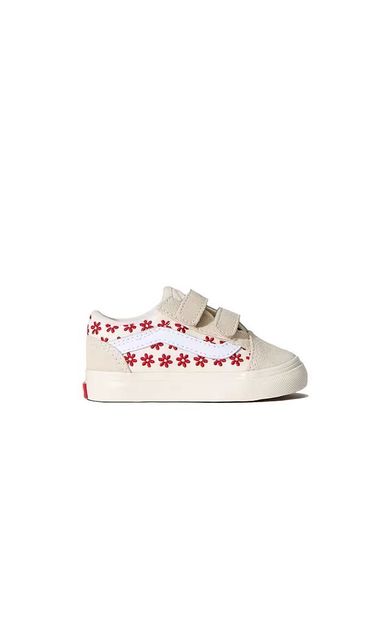 Vans Old Skool V Bebek Günlük Ayakkabı VN000CTGIZQ1 Kırmızı