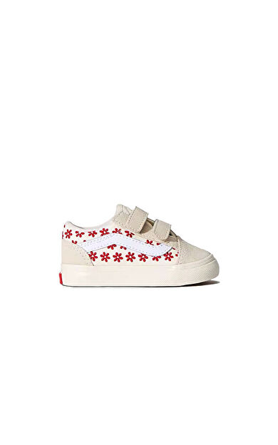 Vans Old Skool V Bebek Günlük Ayakkabı VN000CTGIZQ1 Kırmızı