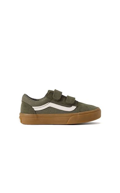 Vans Old Skool V Çocuk Günlük Ayakkabı VN000CYAGRN1 Yeşil