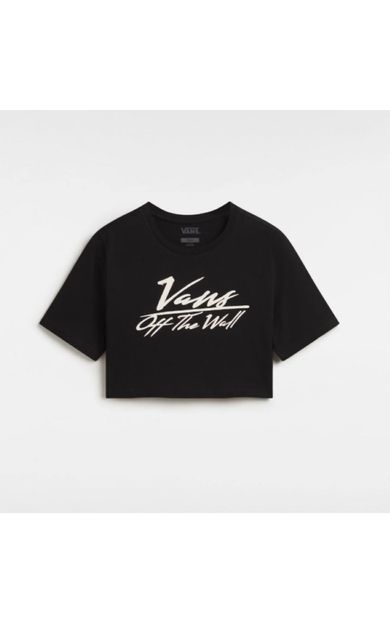 VANS Go Anyplace Crew Cut Siyah Kadın Crop T-Shirt VN000GJ1BLK1