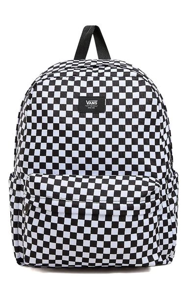 Vans Old Skool Check Unisex Siyah/Beyaz Kareli Sırt Çantası 22 L VN000H4XY281