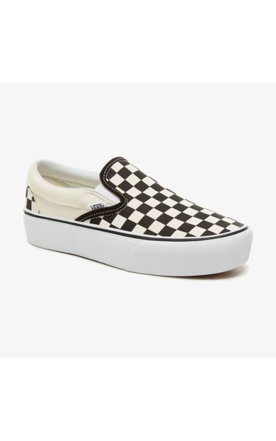 VANS Classic Slip-On Platform Siyah/Beyaz Damalı Kadın Ayakkabı VN00018EBWW1