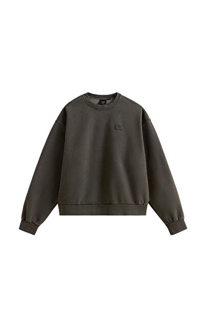 Vans Premium Crewneck Erkek Sweatshirt Antrasit