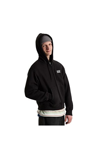 Vans Stretch Logo Full Zip Erkek Ceket Siyah