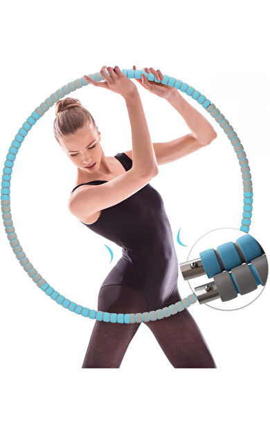 VAYNE 8 Parça Ağırlıklı Metal Hulahop Büyük Boy 85 Cm Çapında 750 GR Hula Hoop