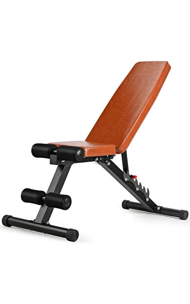 VAYNE Mekik Sehpası, Katlanabilir, 180 kg Taşıma Kapasiteli, 6 Kademeli Ayarlanabilir Sırt Dayaması