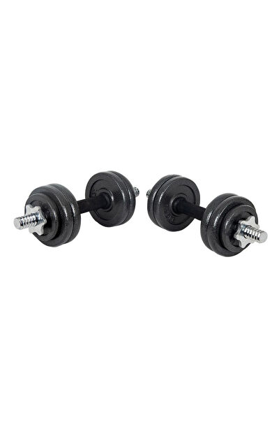 VAYNE Çantalı Döküm Plaka Dambıl Seti 15 Kg Dumbbell Set Siyah