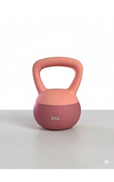 VAYNE 6 Kg Soft Kettlebell - Yumuşak Tabanlı, Darbeye Dayanıklı, Sessiz Kullanım -Pembe