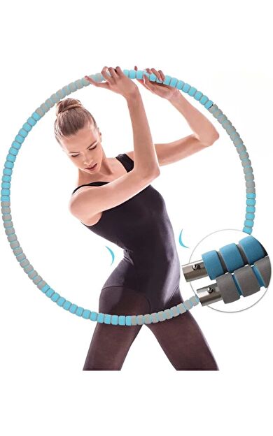 VAYNE 8 Parça Ağırlıklı Metal Hulahop Büyük Boy 85 Cm Çapında 750 GR Hula Hoop