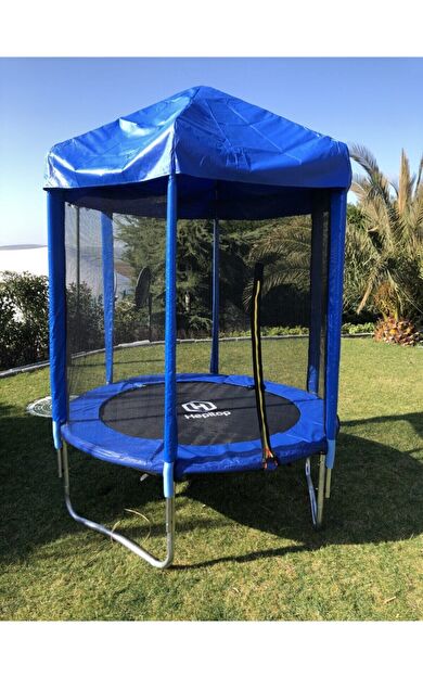 VAYNE 183 Cm Outdoor Bahçe Tipi Trambolin File Korumalı Büyük Boy Çatılı Trambolin 183cm