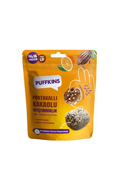 VEGGY Puffkins Portakal Kakaolu Atıştırmalık 75g
