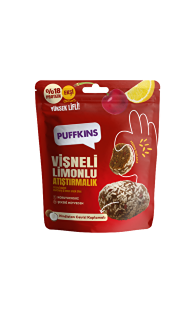 VEGGY Puffkins Vişneli Atıştırmalık 75g