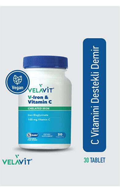 Velavit V-Iron & Vitamin C 30 Tablet