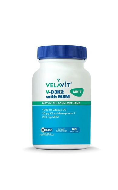 Velavit V-D3K2 With MSM 60 Tablet