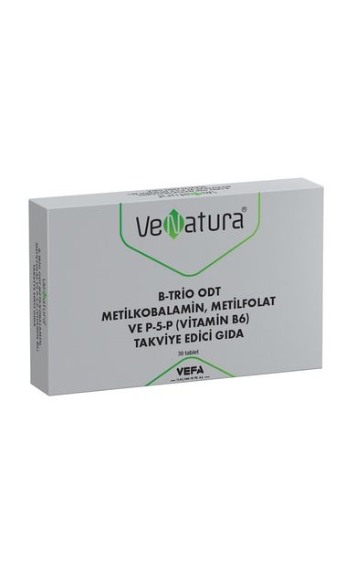 VeNatura B-Trio ODT Metilkobalamin,Metilfolat Ve P-5-P Tablet 30lu
