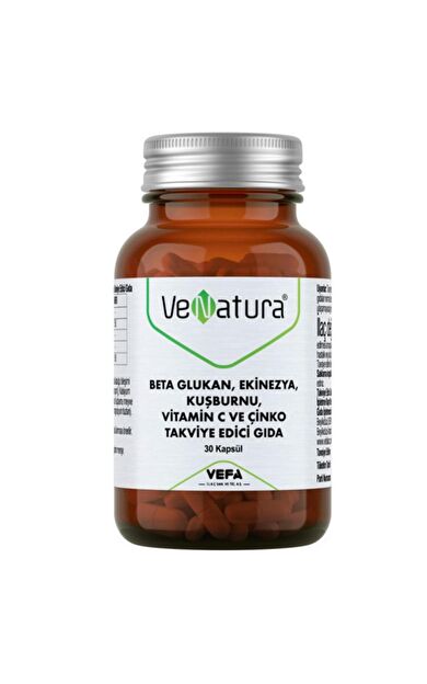 VeNatura Beta Glukan, Ekinezya, Kuşburnu, Vitamin C, Çinko 30 Kapsül
