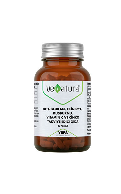 VeNatura Beta Glukan, Ekinezya, Kuşburnu, Vitamin C ve Çinko 30 Kapsül