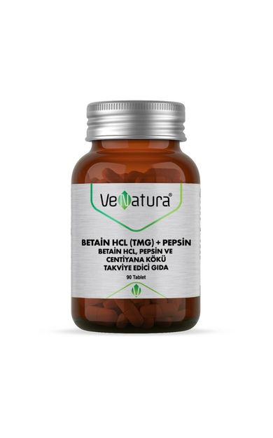 Venatura Betain HCL (TMG) Pepsin Centiyana Kökü 90 Tablet