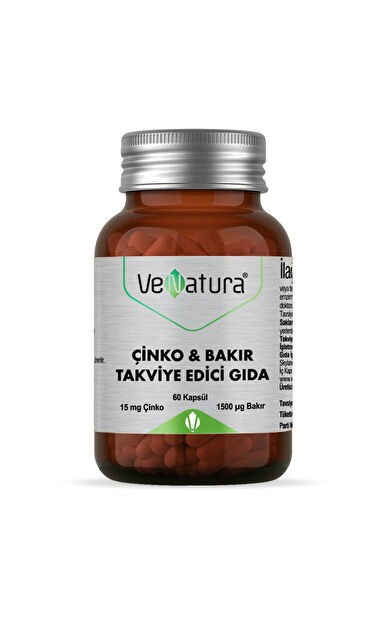 VeNatura Çinko - Bakır Takviye Edici Gıda 60 Kapsül