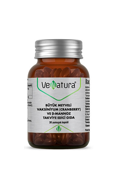 VeNatura Cranberry ve D Mannoz Takviye Edici Gıda 30 Yumuşak Kapsül