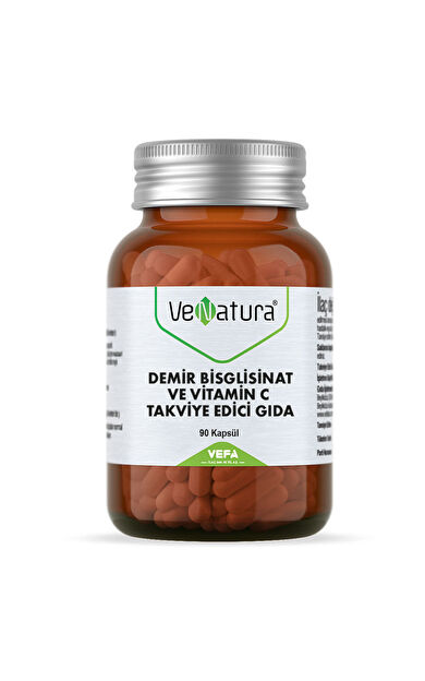 VeNatura Demir Bisglisinat ve Vitamin C 90 Kapsül