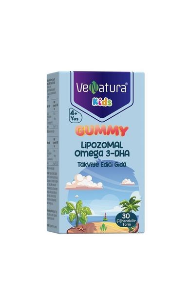 Venatura Gummy Kids Lipozomal Omega 3 DHA 30 Çiğneme Tableti