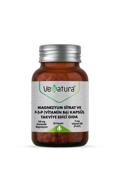 Venatura Magnezyum Sitrat P-5-P Vitamin B6 90 Kapsül