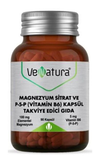 Venatura Magnezyum Sitrat ve P-5-P Vitamin B6 90 Kapsül