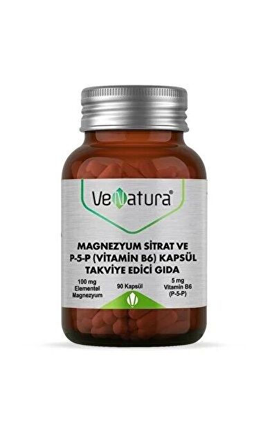 Venatura Magnezyum Sitrat ve P-5-P Vitamin B6 90 Kapsül